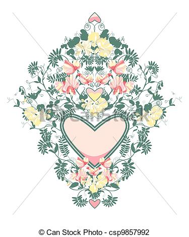 Frame From Sweet Pea    Csp9857992   Search Clipart Illustration