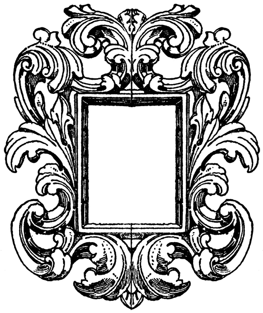German Mirror Frame   Clipart Etc