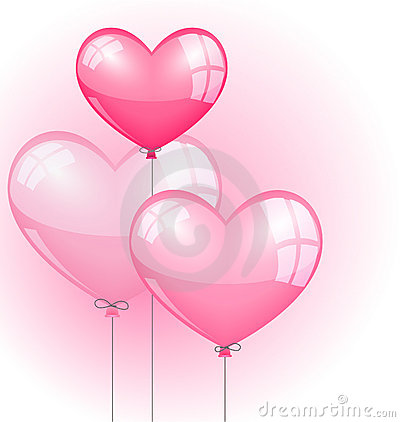 Illustration Of A Heart Shaped Balloons  No Gradient Mesh
