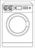Illustration Of A Washing Machine   Royalty Free Clip Art
