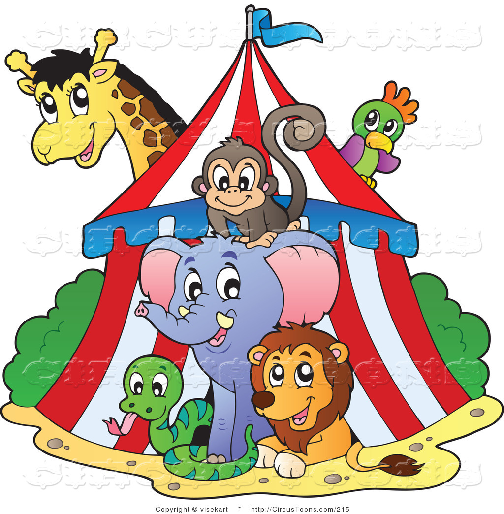 Larger Preview  Circus Clipart Of A Big Top Circus Tent And Wild