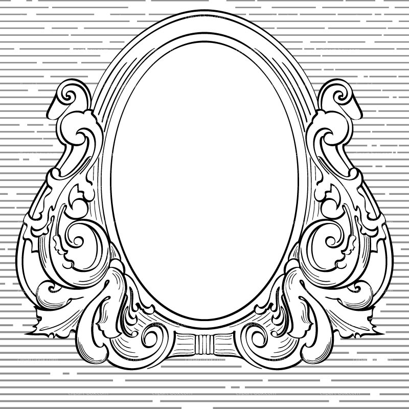 Mirror Frame Clip Art Clipart Mirror Frame Engraved