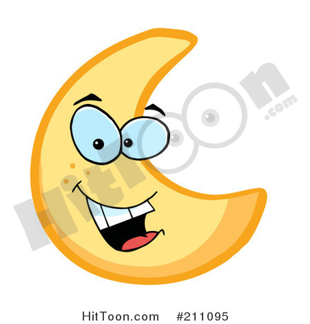 Moon Clipart  211095  Friendly Crescent Moon Face By Hit Toon