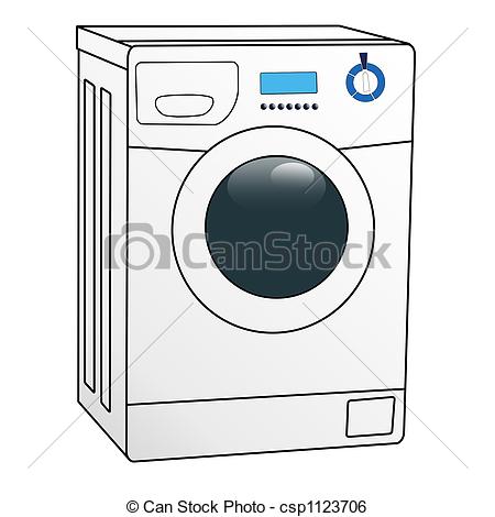 Of Washing Machine   Color Illustration Of The Washing Machine