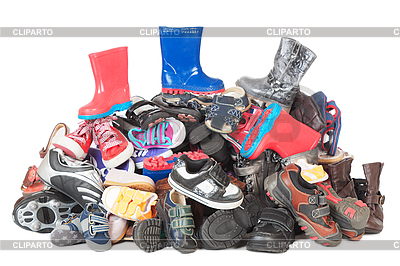 Pile Of Child Shoes   High Resolution Stock Photo   Id 3087646
