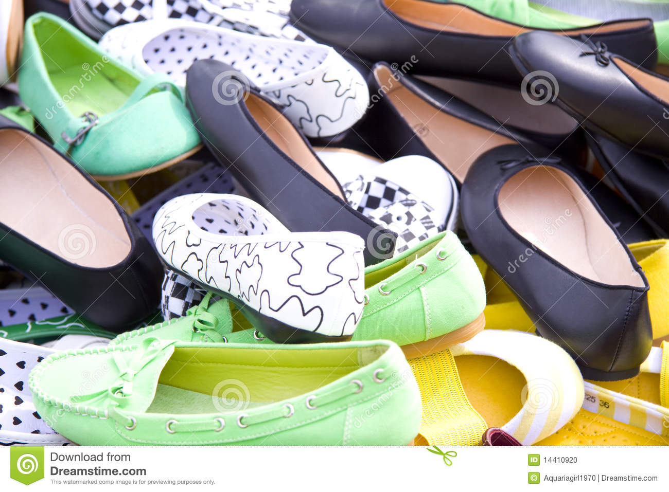 Pile Of Shoes Stock Photo   Image  14410920