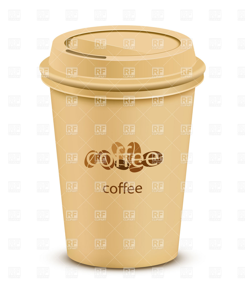 Plastic Coffee Cup With Lid Download Royalty Free Vector Clipart  Eps