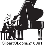 Royalty Free Piano Illustrations By Bestvector Page 1
