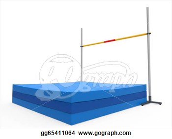 Stock Illustration   High Jump Landing Mat  Clipart Drawing Gg65411064