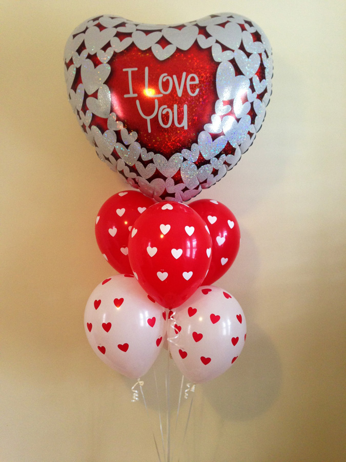 The Balloon Shop   Heart Cluster Balloon Bouquet