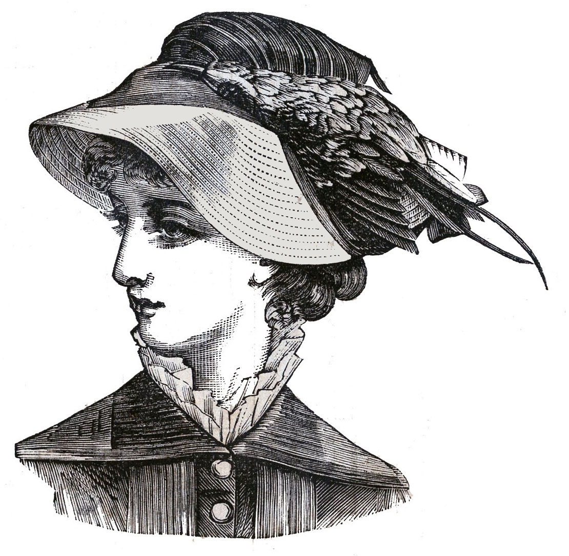 Victorian Clip Art   3 Hat Wearing Heads   Ladies   The Graphics Fairy