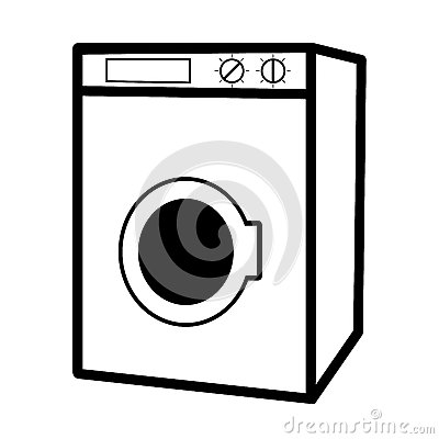Washing Machine Clipart Black And White Silhouette Washing Machine    