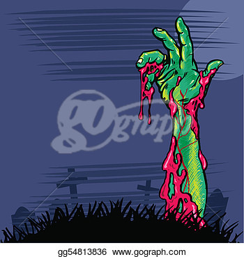 Zombie Hand Coming Out The Ground Illustration  Clipart Gg54813836