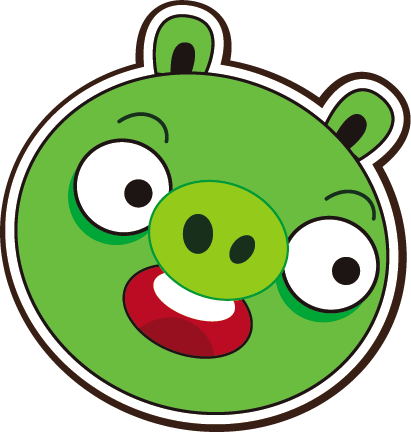 Angry Birds Opponent A Smiling Green Pig Clipart   Free Clip Art