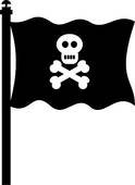Clip Art Of Pirate Flag K1033422   Search Clipart Illustration