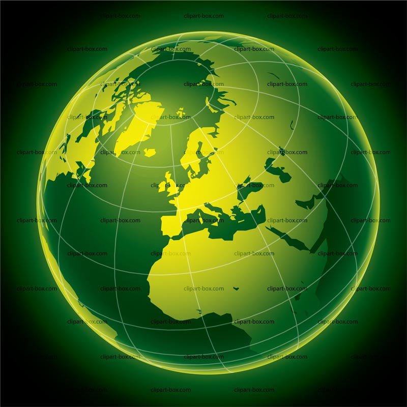 Clipart Green Globe   Royalty Free Vector Design