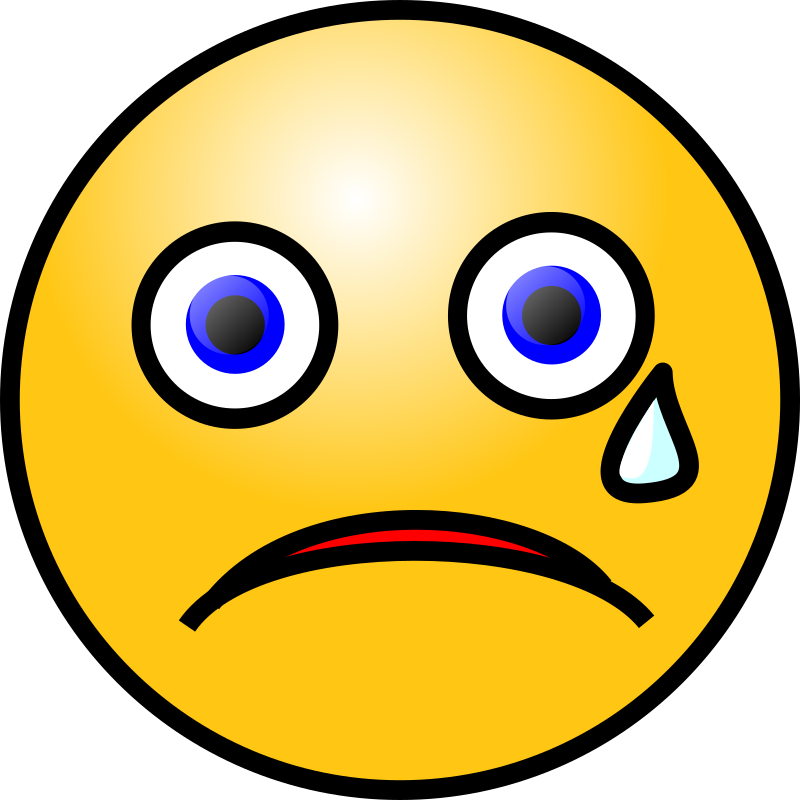 Emoticons  Crying Face By Nicubunu   Crying Face