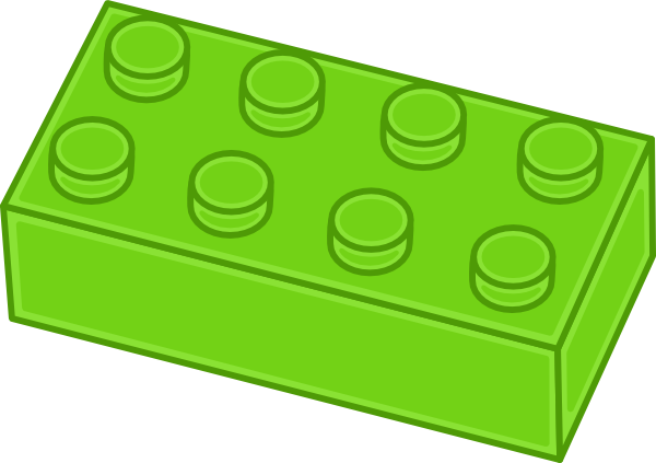Green Lego Brick Clip Art At Clker Com   Vector Clip Art Online