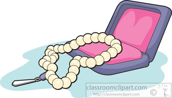 Jewelry   Jewelry Box With Pearl Necklace Clipart 57722   Classroom