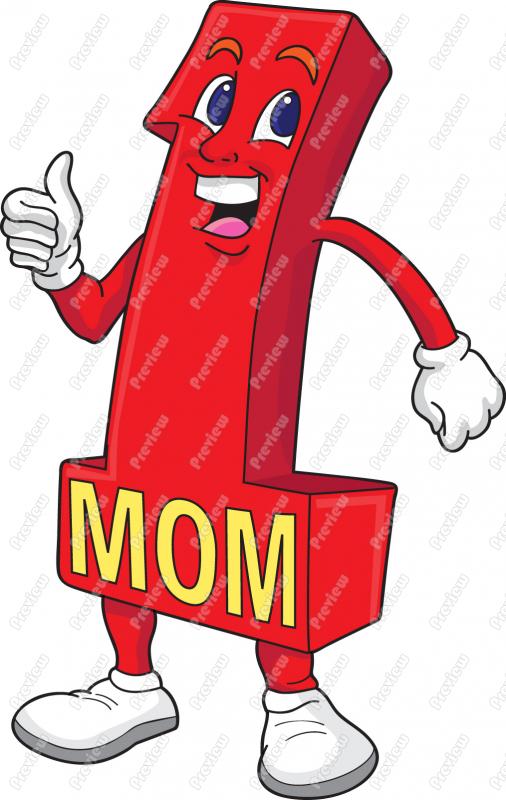 Number One Mom Clip Art   Royalty Free Clipart   Vector Cartoon