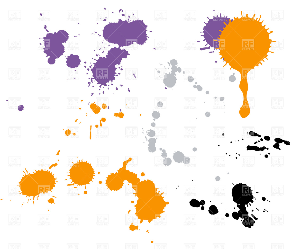 Paint Drops Download Royalty Free Vector Clipart  Eps 