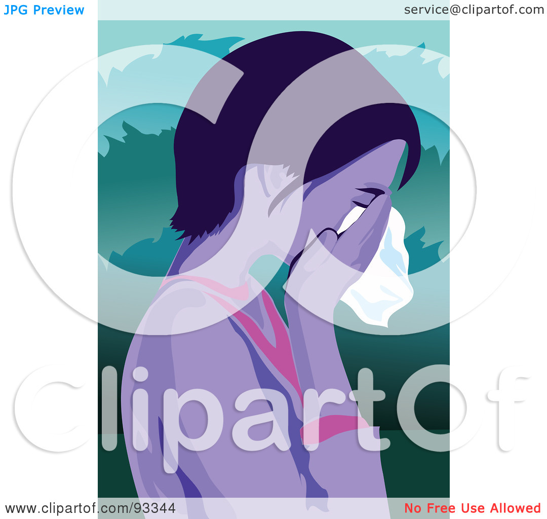 Royalty Free  Rf  Clipart Illustration Of A Girl Crying   1 By