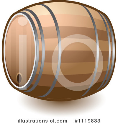 Royalty Free  Rf  Wine Barrel Clipart Illustration By Leo Blanchette