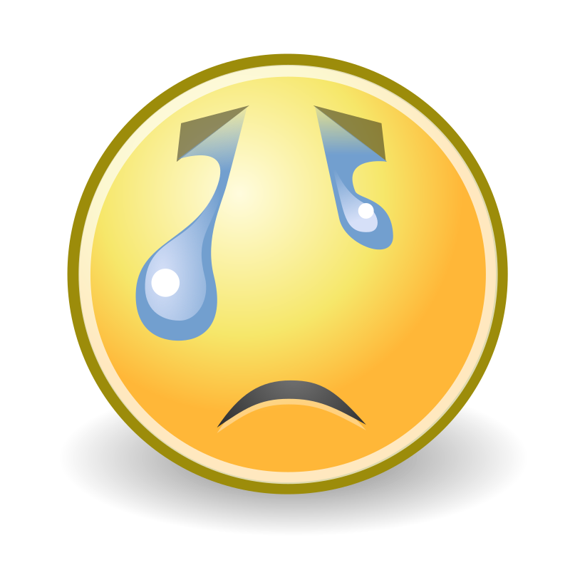 Tango Face Crying By Warszawianka   Smiley Icon From Tango Project    