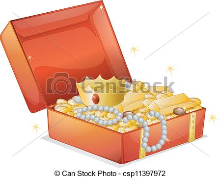 Vector   A Jewellery And A Box   Stock Illustration Royalty Free