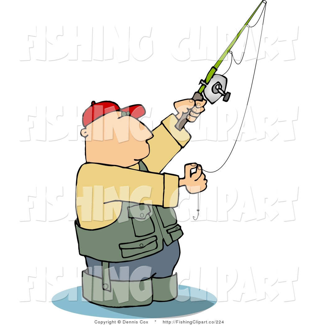 Wading In Water While Fishing Fishing Clip Art Dennis Cox