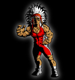 1492 Indian Chief Wrestling Clipart