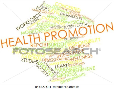 Abstract Word Cloud For Health Promotion With Related Tags And Terms