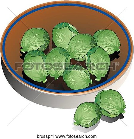 Brussel Sprouts Composition View Large Illustration