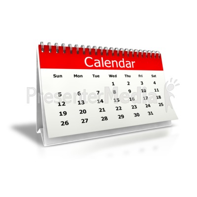 Desk Calendar Month   Holiday Seasonal Events   Great Clipart For