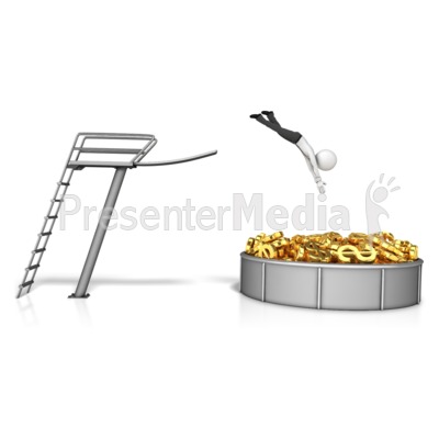 Dive Into A Money Pool   Business And Finance   Great Clipart For