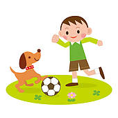 Dogs Playing Royalty Free 1735 Vector Clipart