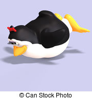 Female Toon Penguin   Cute Female Toon Penguin With Clipping