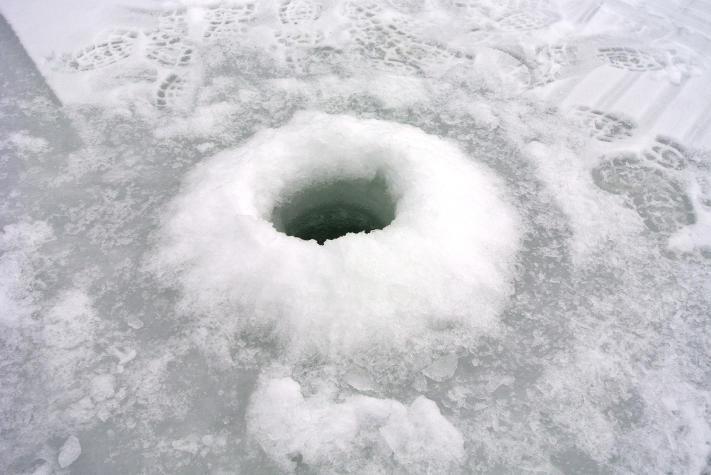 Ice Fishing Hole Ice Fishing Hole