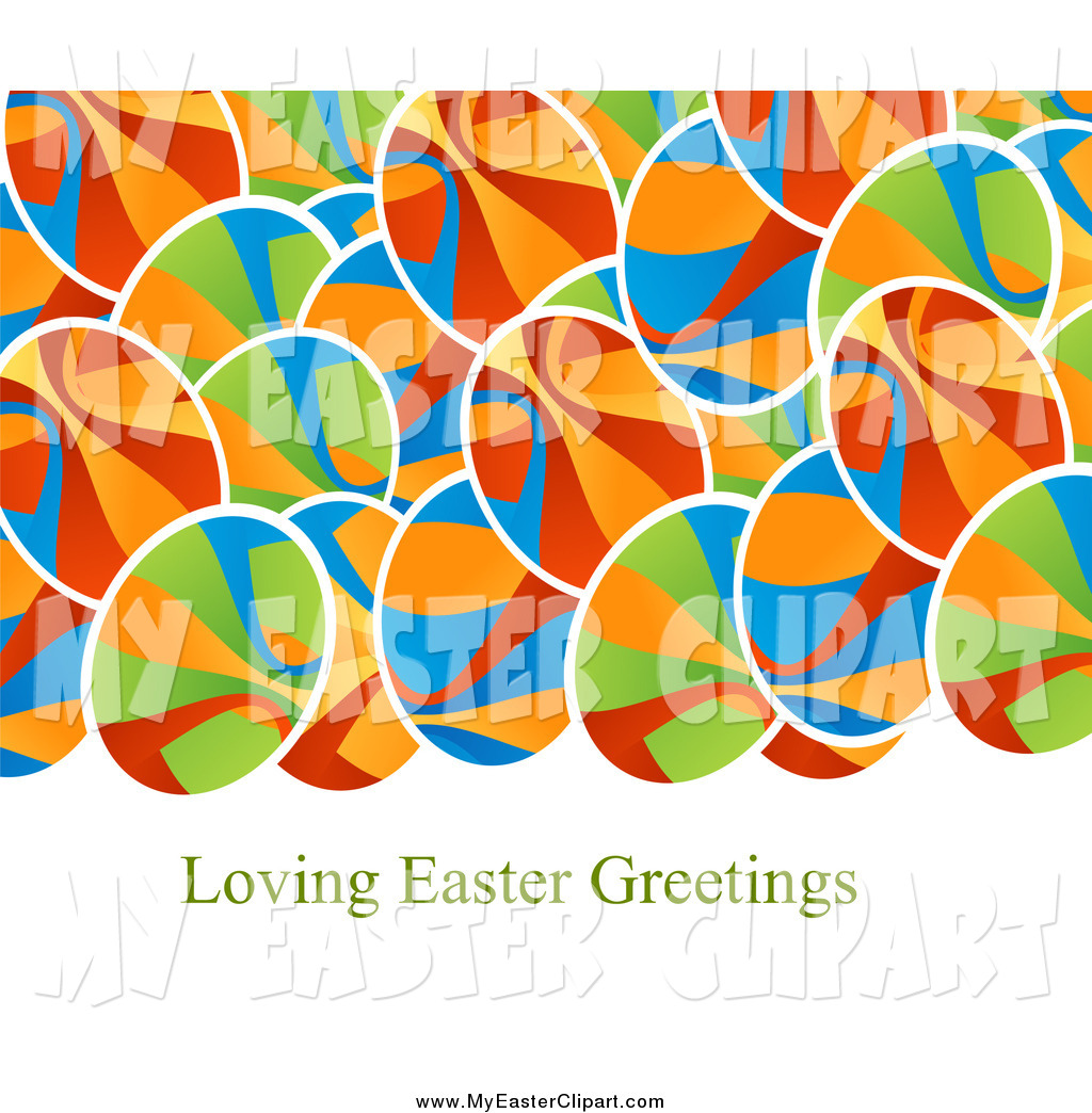 Larger Preview  Clip Art Of Loving Easter Greetings Text Under    