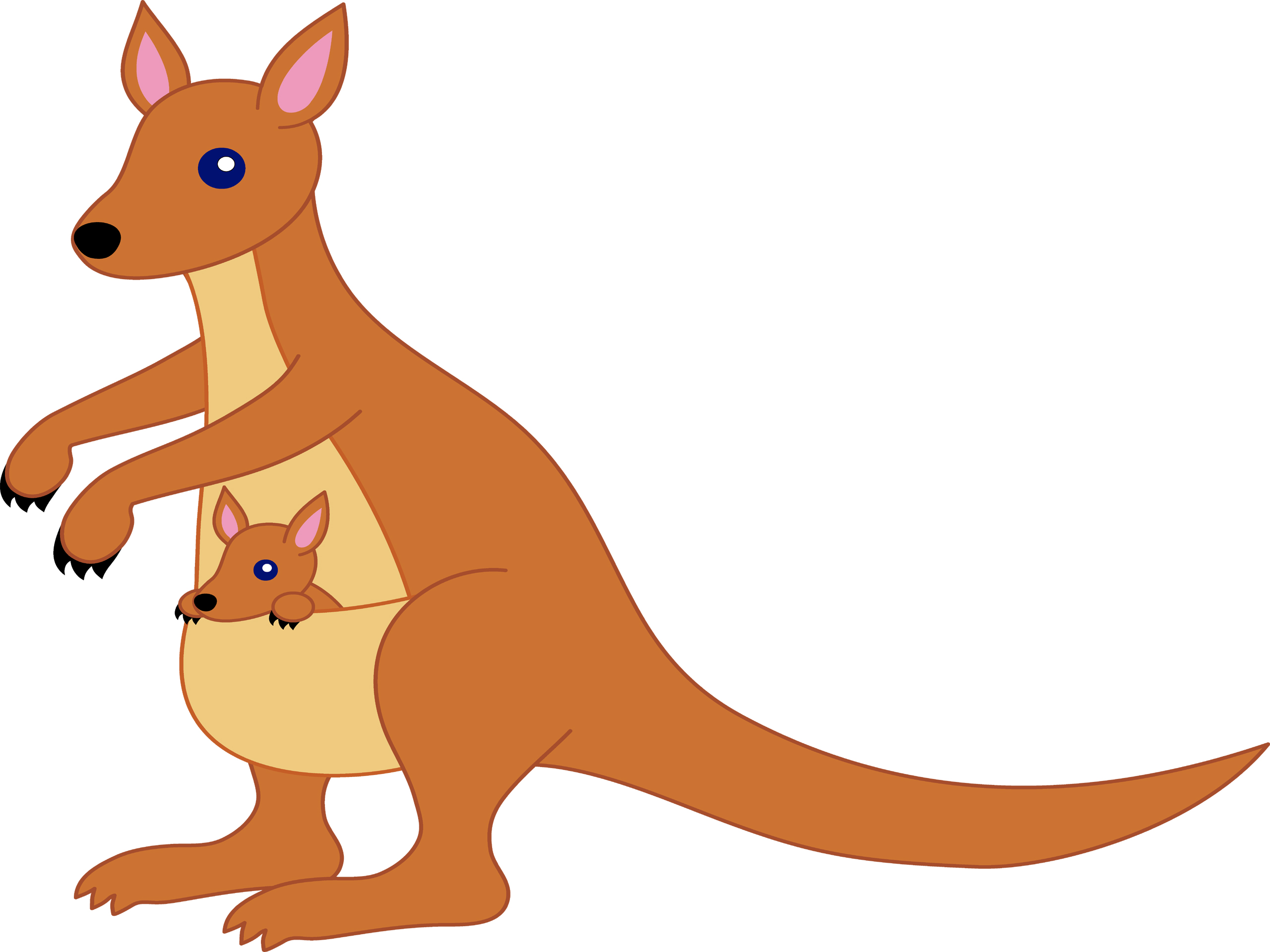 Mother Kangaroo With Baby   123mobilewallpapers Com