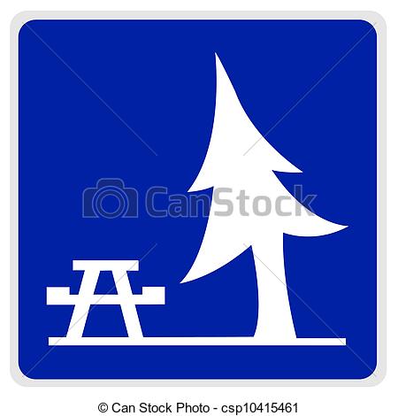 Of Road Sign   Picnic Area   Road Sign   Blue White Picnic    