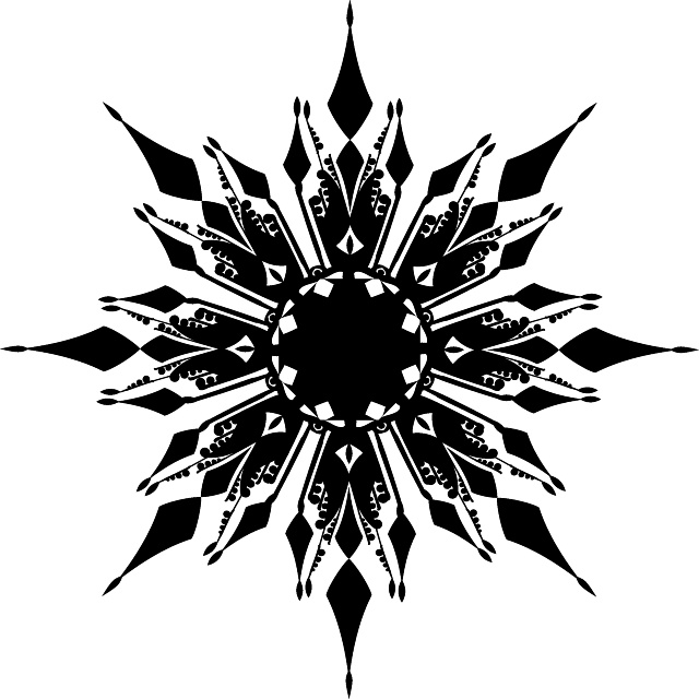 Snowflake Crystal Clip Art Free Vector