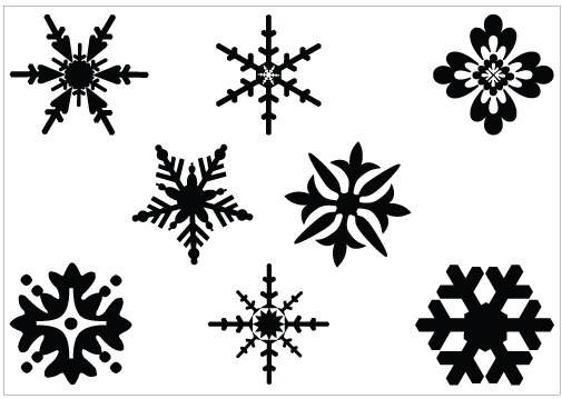 Snowflake Silhouette Clip Art Pack   Silhouette Clip Artsilhouette