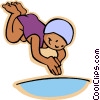 Vector Clipart Graphic Of A Swimming And Diving Sports And Recreation