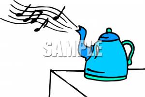 Whistling Kettle   Royalty Free Clipart Picture