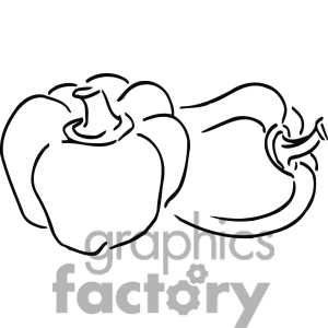 Bell Peppers Outline