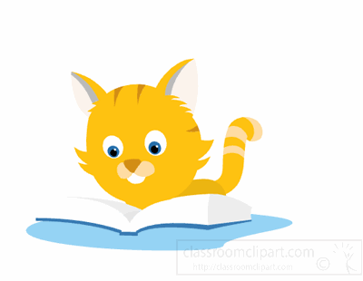 Cat Reading Book 2 10a Gif