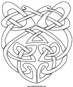 Celtic Knot Shield Design Coloring Page