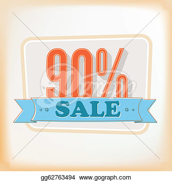 Clip Art   Discount Labels 90   Vector  Stock Illustration Gg62763494