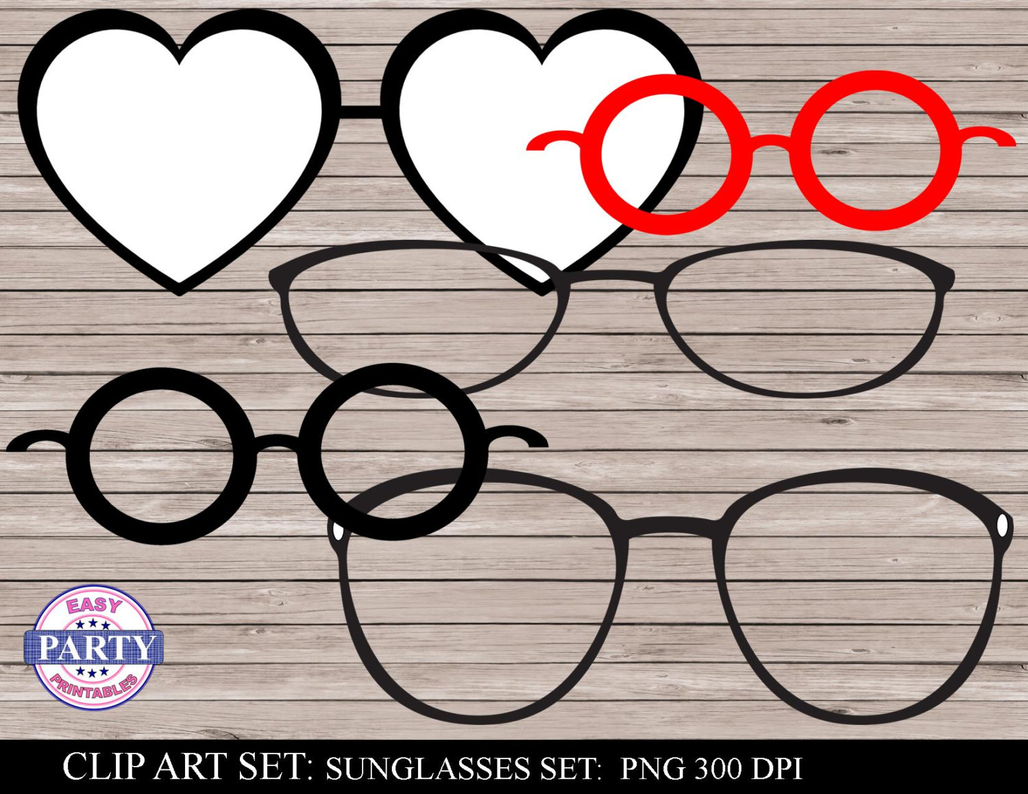 Clip Art Sunglasses Clip Art Instant By Easypartyprintables